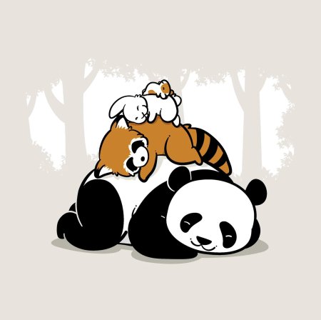 Панды мультяшные