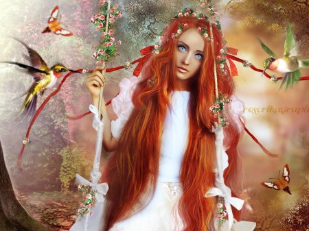 Рыжая девушка