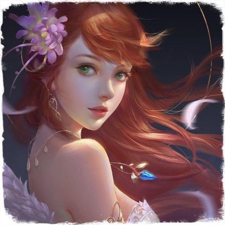 Рыжая эльфийка арт фэнтези