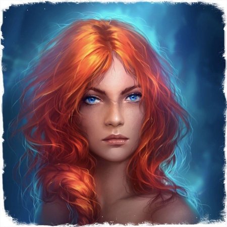 Рыжая девушка фэнтези