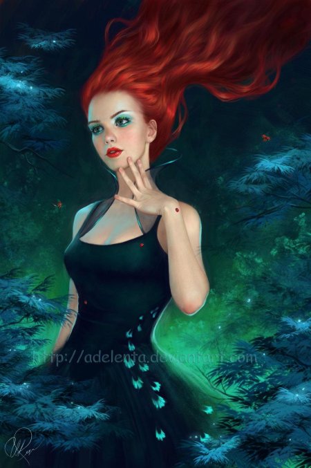 Ведьма с рыжими волосами