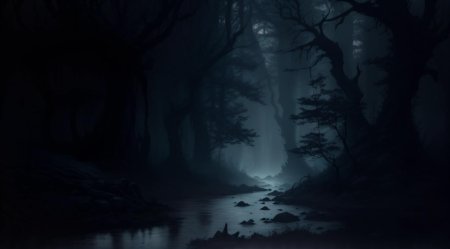 Мрачный лес фэнтези