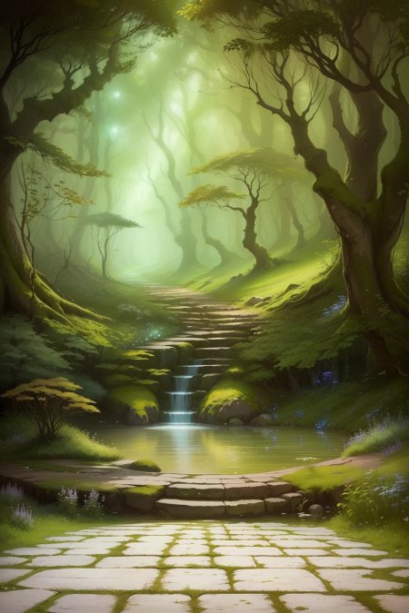 Лес арт фэнтези