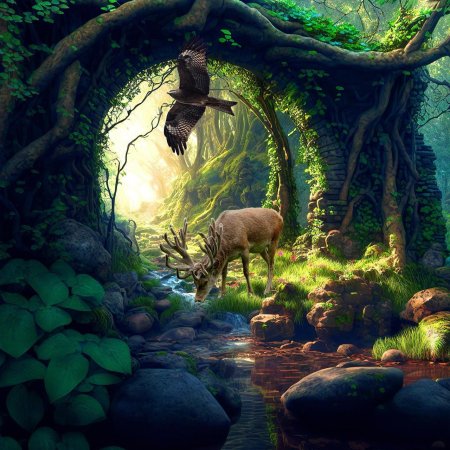 Иллюстрация лес