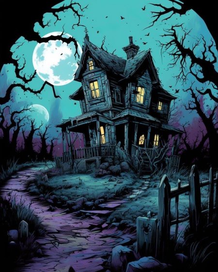 Haunted house halloween