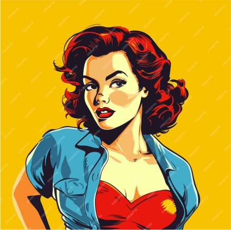 Девушка поп арт