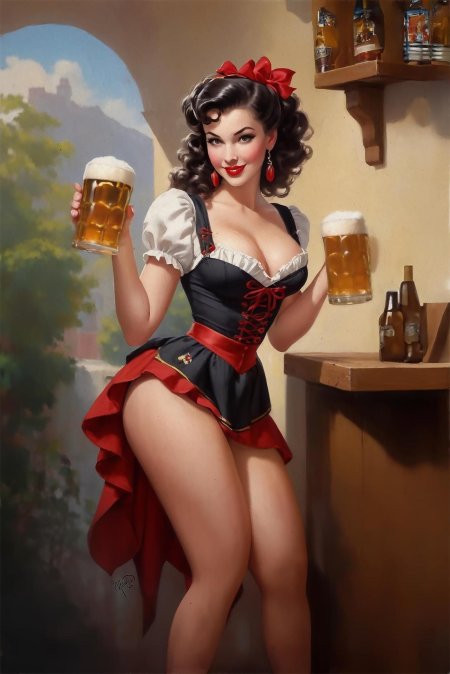 Девушка с пивом