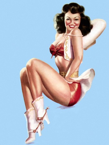 Девушка в стиле пин ап