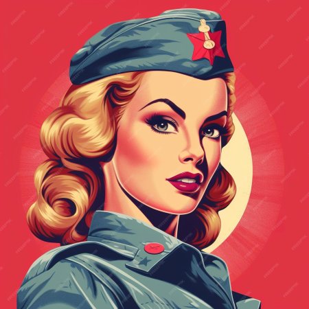 Советский плакат с женщиной