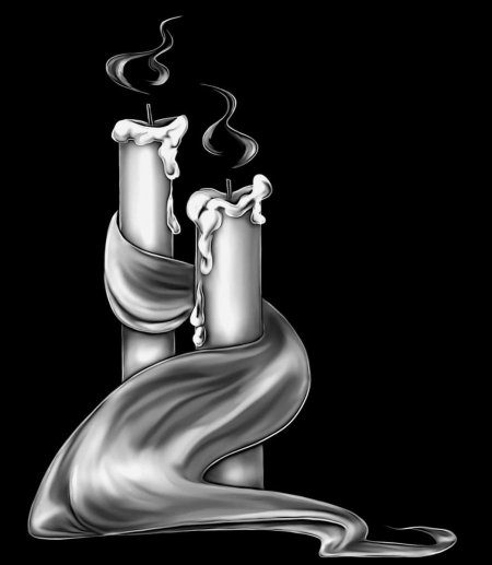 Гравировка на памятник свеча