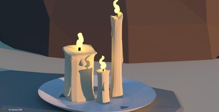 Свеча 3д