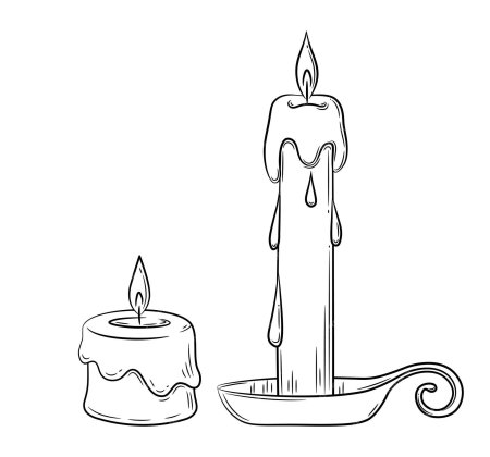 Свеча рисунок карандашом