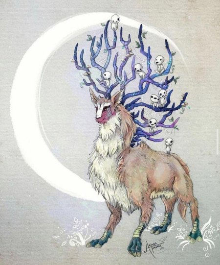 Лесной бог принцесса мононоке