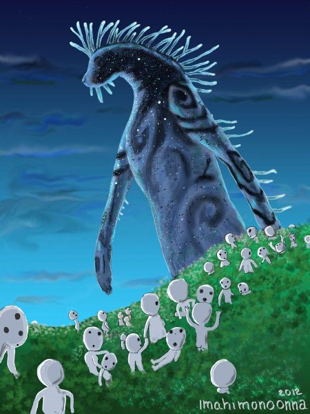 Хаяо миядзаки лесной бог