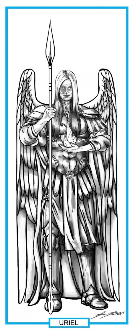 Тату эскиз архангел михаил