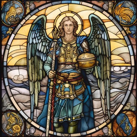 Архангел михаил витраж