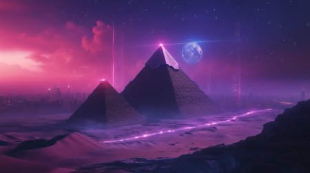 Пирамиды ночью