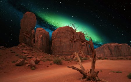 Долина монументов аризона ночью