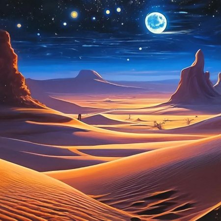 Пустыня ночь