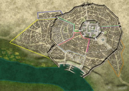 Карта фэнтези города днд