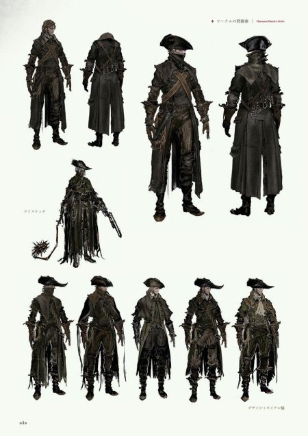 Bloodborne охотник арт концепт