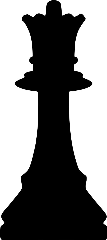 Шахматная фигура ферзь контур