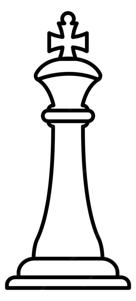 Шахматная фигура король контур
