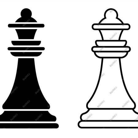 Шахматная фигура ферзь контур