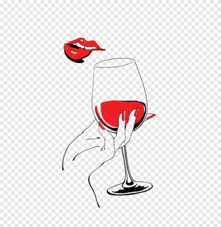 Рука с бокалом вина вектор