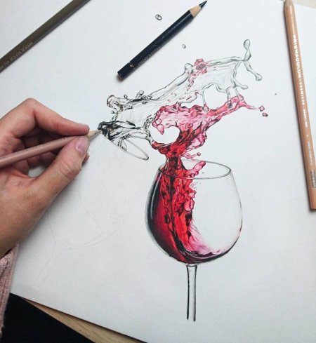 Рисование вином