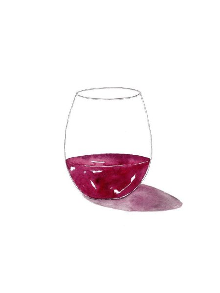 Бокал с вином рисунок