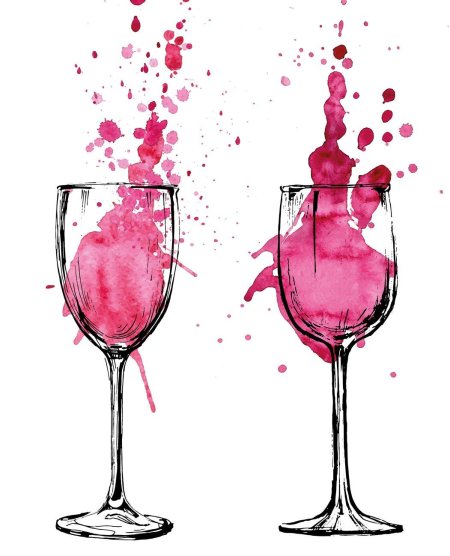Вино акварель