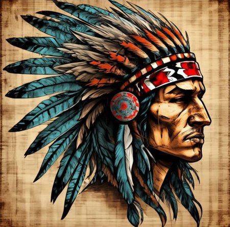 Индеец в профиль