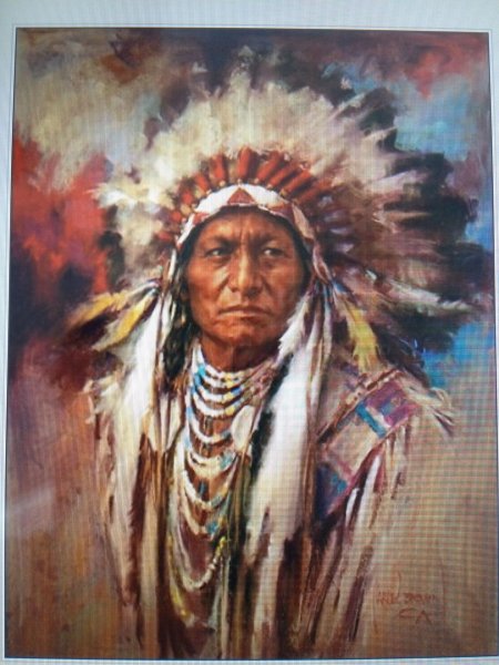 Картина индеец