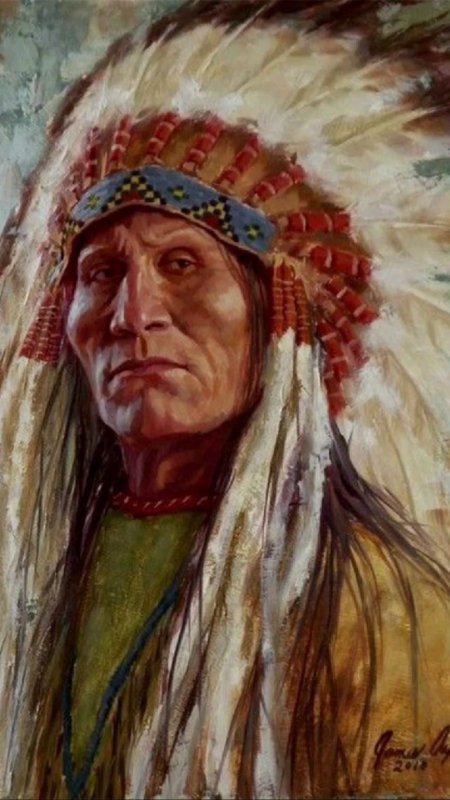 Портрет индейца джеймса айерса