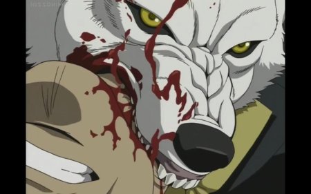 Аниме киба волчий дождь волк драка