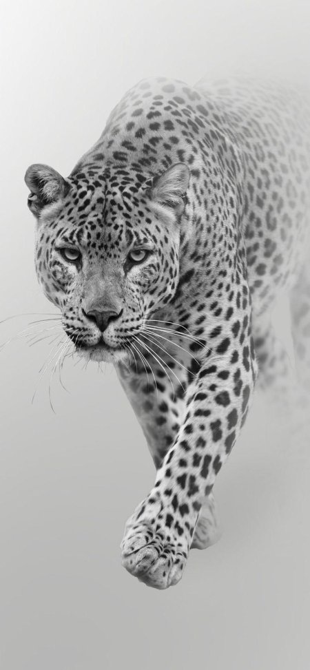 Леопард черно белый