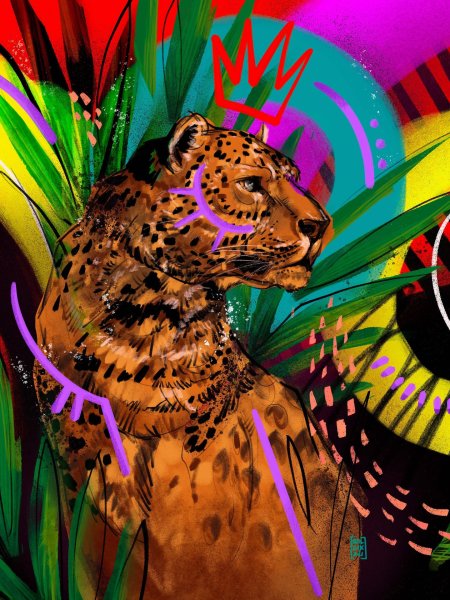 Леопард картина