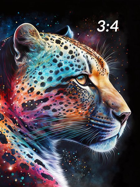 Алмазная мозаика леопард