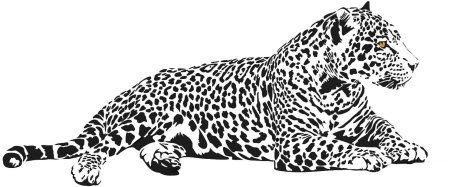 Леопард силуэт