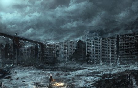 Разрушенный город арт апокалипсис руины