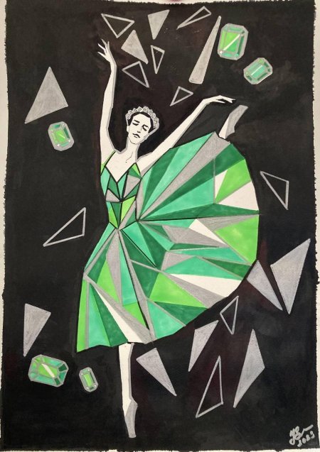 Картина изумруд