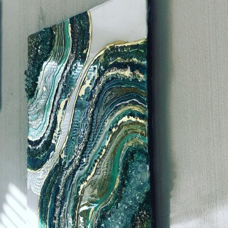 Жеода эпоксидная смола изумруд