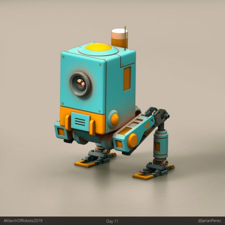 Маленький робот арт