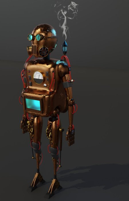 Робот стимпанк гуманоид автоматон