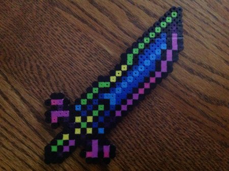 Алмазный меч из майнкрафта термомозаика