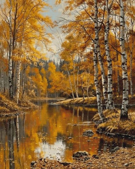 Живопись осень пейзаж