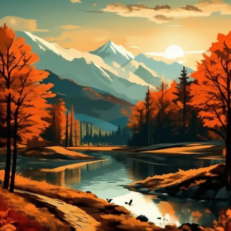 Пейзаж векторный