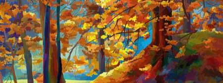 Осеннее дерево живопись