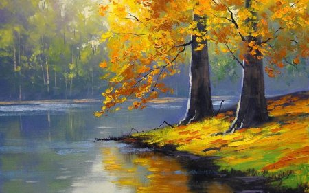 Осенний пейзаж маслом